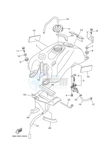 YFM250R RAPTOR 250 (33B7) drawing FUEL TANK