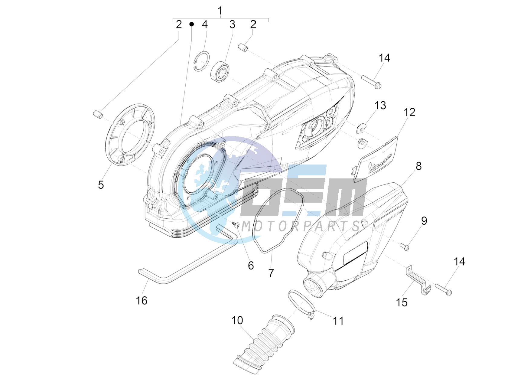 Crankcase cover - Crankcase cooling