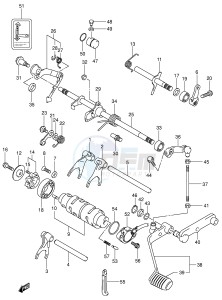 LT-F250 (E3-E28) drawing GEAR SHIFTING (MODEL K2)