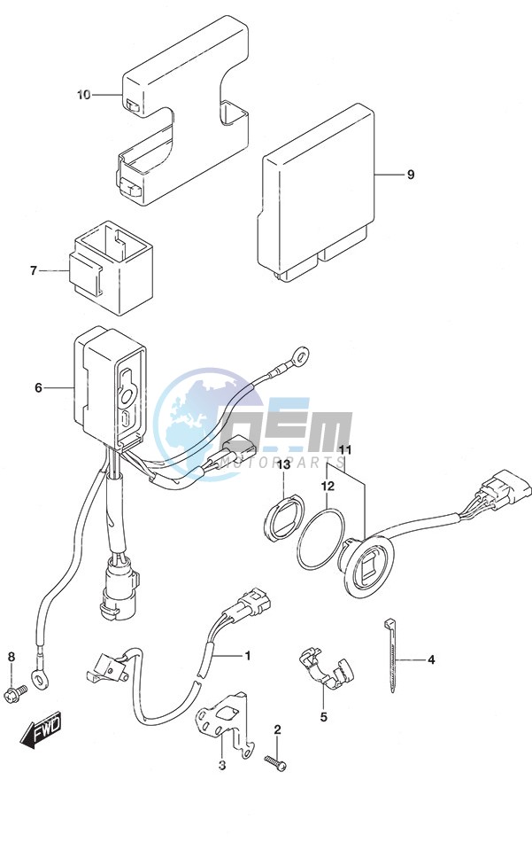 PTT Switch/Engine Control Unit