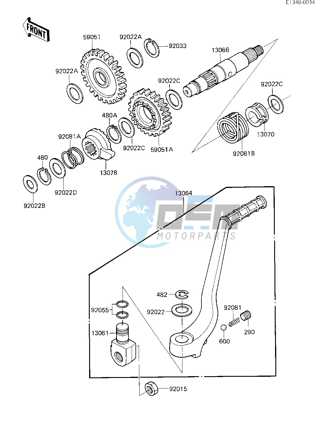 KICKSTARTER MECHANISM -- 84 A1- -