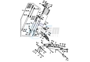 XT R 125 drawing FRONT REAR SUSPENSION