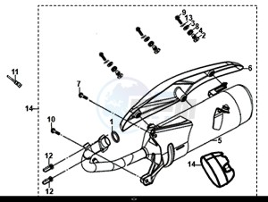 ORBIT III 50 (25 KM/H) (XE05W1-NL) (L8-M0) drawing EXHAUST MUFFLER