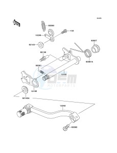 KX85_/_KX85_II KX85ABF EU drawing Gear Change Mechanism