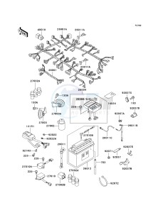 ZG 1200 B [VOYAGER XII] (B15-B17) [VOYAGER XII] drawing CHASSIS ELECTRICAL EQUIPMENT