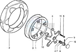 Zip 50 SP Euro 2 drawing Rear Wheel