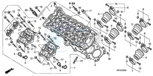 CB600FA France - (F / CMF) drawing CYLINDER HEAD