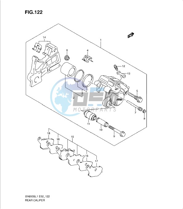 REAR CALIPER (SV650SL1 E2)