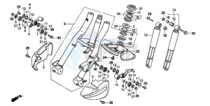 CN250 drawing FRONT FORK