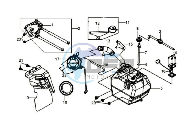 FUEL TANK - FUEL CUT