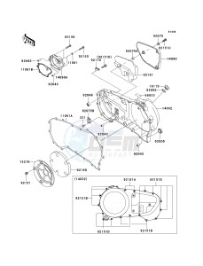 VN 1500 B [VULCAN 88 SE] (B1-B3) N7FA drawing RIGHT ENGINE COVER-- S- -