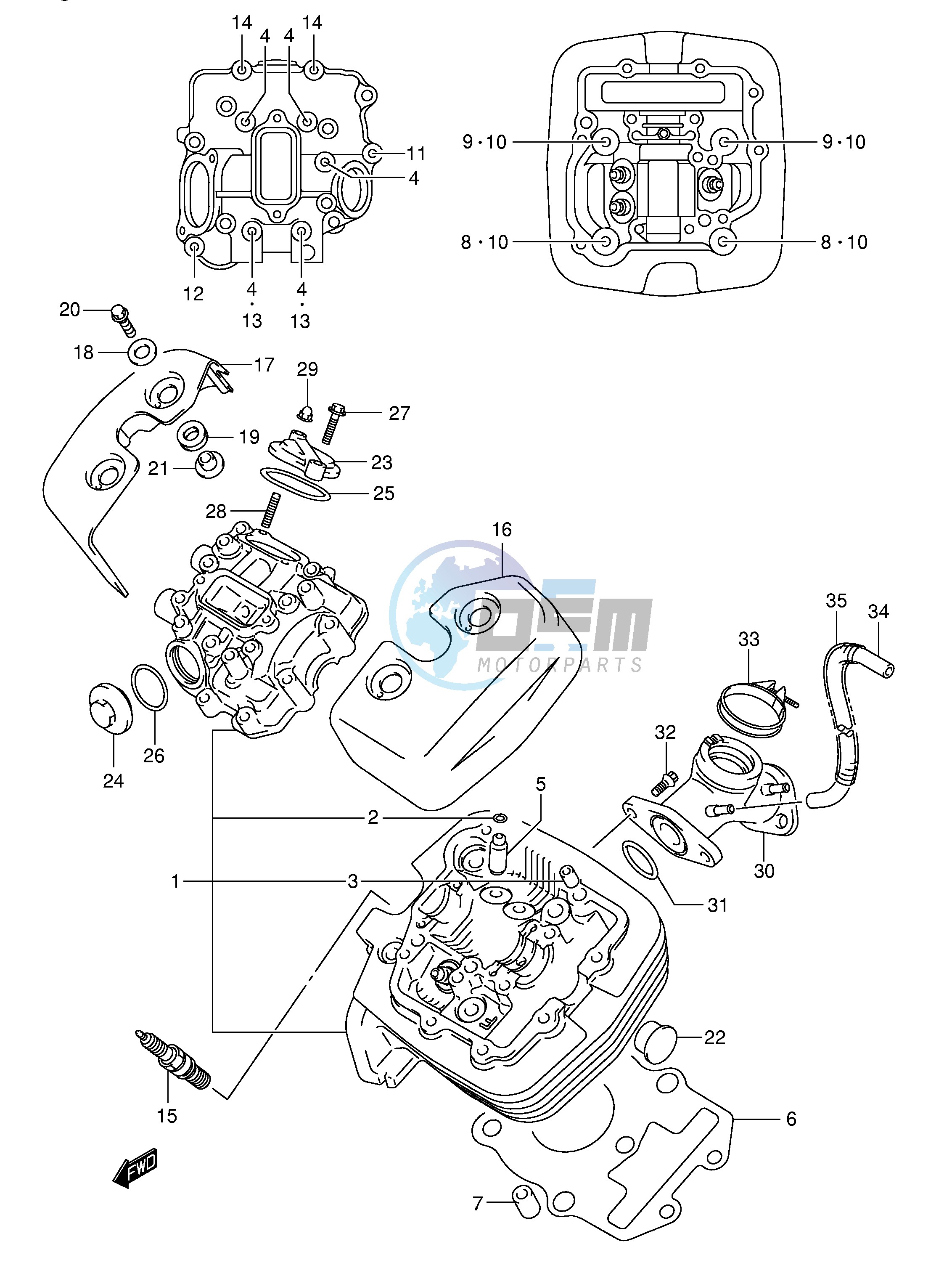 CYLINDER HEAD (FRONT)