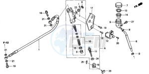 XR250R drawing REAR BRAKE MASTER CYLINDER