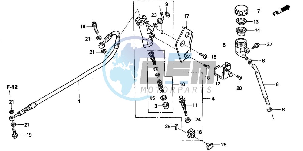 REAR BRAKE MASTER CYLINDER