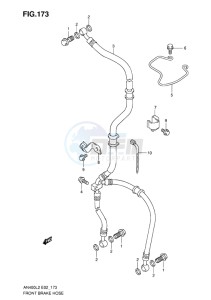 AN400Z ABS BURGMAN EU-UK drawing FRONT BRAKE HOSE