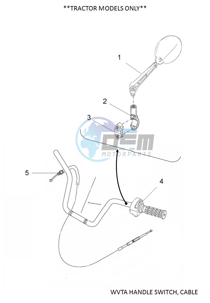 WVTA HANDLE SWITCH, CABLE