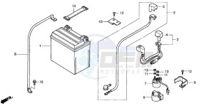 TRX350FE FOURTRAX ES drawing BATTERY