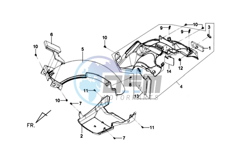 REAR FENDER - INNER SHIELD - UNDERTAIL