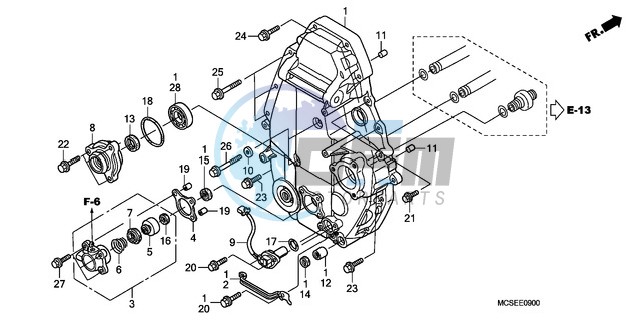 REAR CRANKCASE COVER