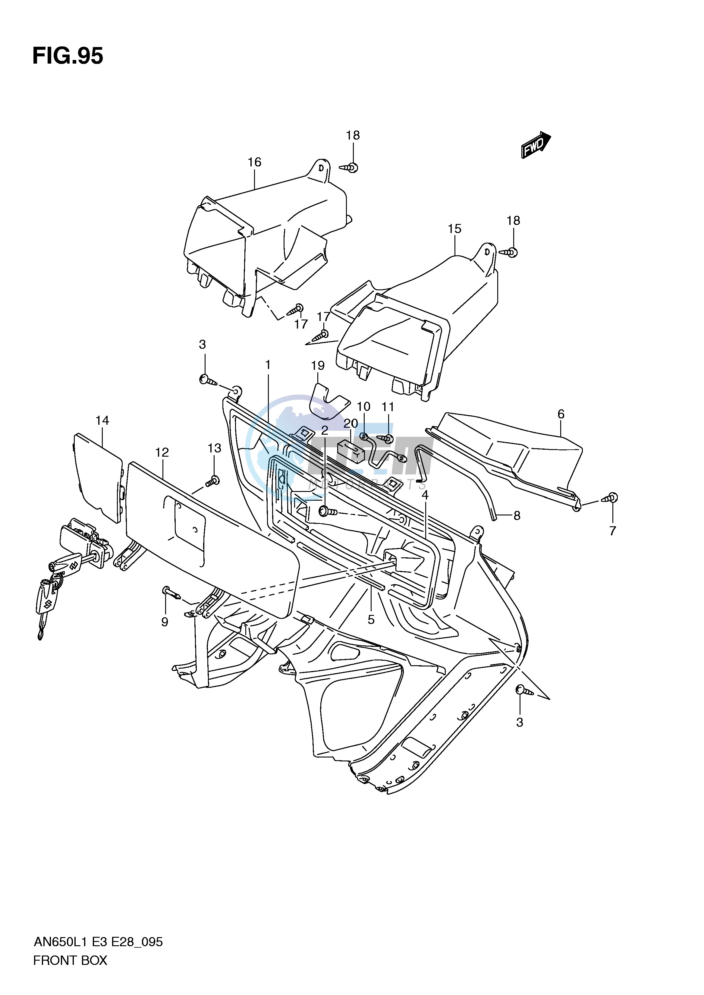 FRONT BOX (AN650L1 E3)