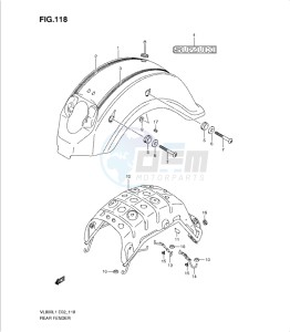 VL800 drawing REAR FENDER (VL800CUEL1 E19)