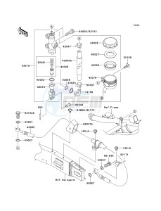 ZX 1200 C [NINJA ZZR 1200] (C1-C4) [NINJA ZZR 1200] drawing REAR MASTER CYLINDER