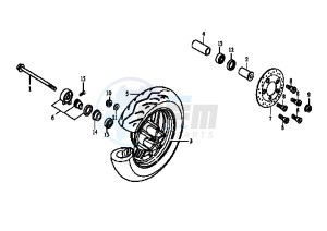 MASK EU2 - 50 cc drawing FRONT WHEEL