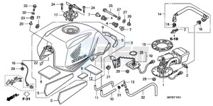 CBF600NA9 UK - (E / ABS MKH) drawing FUEL TANK (CBF600N/NA)