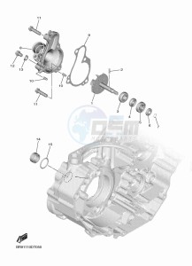 YZ450F (B2WA) drawing WATER PUMP