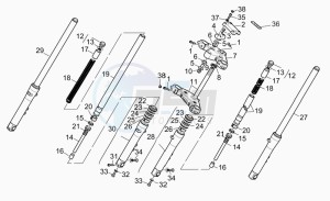 California 1100 Stone - Metal PI Special Sport/Al. PI drawing Front fork