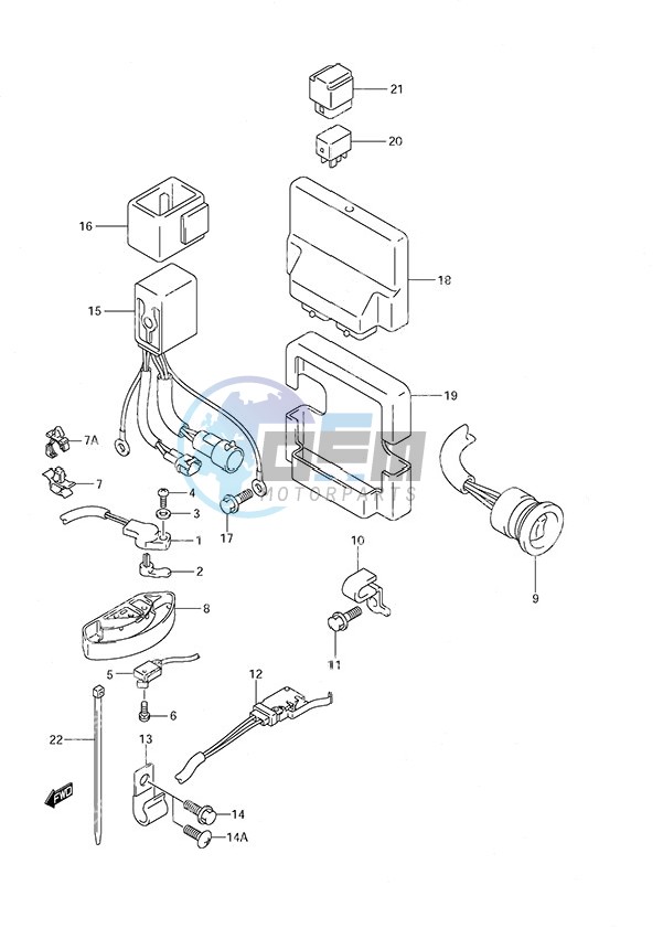 PTT Switch/Engine Control Unit