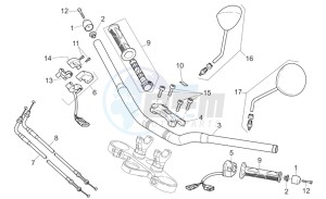 Tuono 1000 drawing Handlebar - Controls