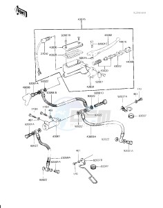 KZ 750 H [LTD] (H2-H4) [LTD] drawing FRONT MASTER CYLINDER -- 81-83 H2_H3_H4- -