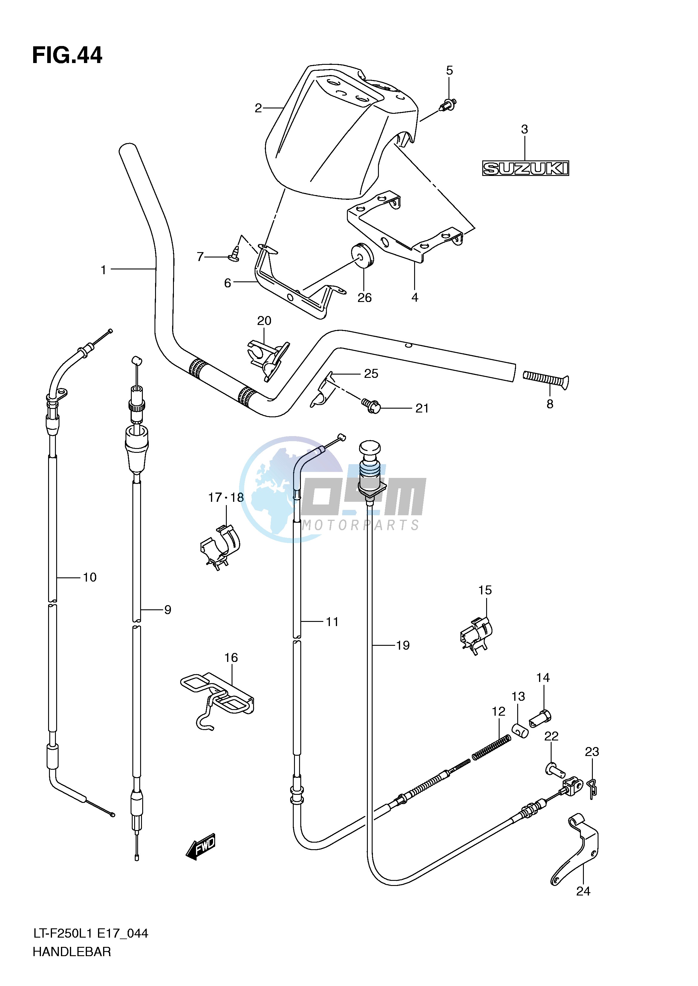 HANDLE BAR (LT-F250L1 E24)