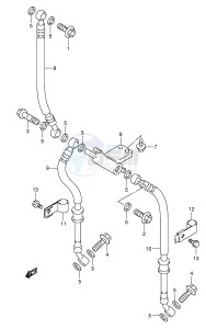 SV650 (E2) drawing FRONT BRAKE HOSE