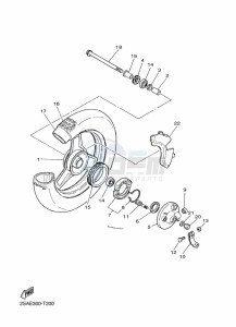 PW50 (BSL3) drawing FRONT WHEEL