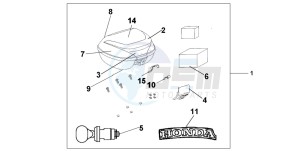 SH125R drawing TOP BOX 35 L R-302MP