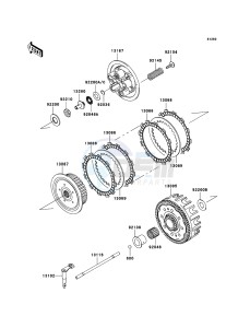 KX250F KX250YBF EU drawing Clutch