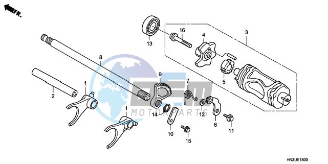 GEARSHIFT FORK/GEARSHIFT DRUM