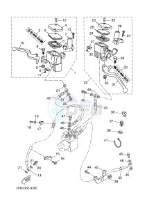 YP125RA (ABS) X-MAX 250 ABS (2DLB 2DLB 2DLB 2DLB) drawing STEERING HANDLE & CABLE