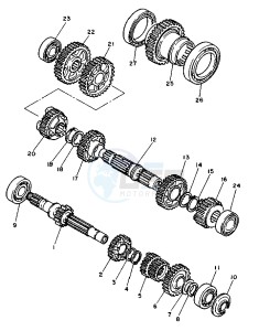 XV VIRAGO 750 drawing TRANSMISSION