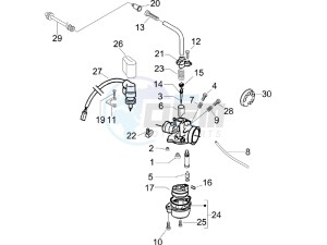 Typhoon 50 drawing Carburetors components