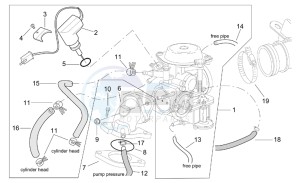 Leonardo 250 st (eng. Yamaha) drawing Carburettor cpl