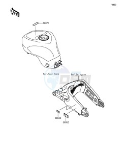 NINJA ZX-6R ZX636EGFA GB XX (EU ME A(FRICA) drawing Labels