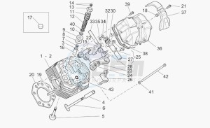 Breva V 1100 IE IE drawing Cylinder head and valves