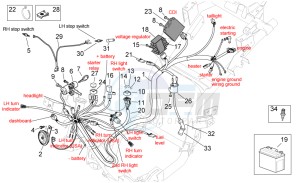 Mojito 125 e3 drawing Electrical system