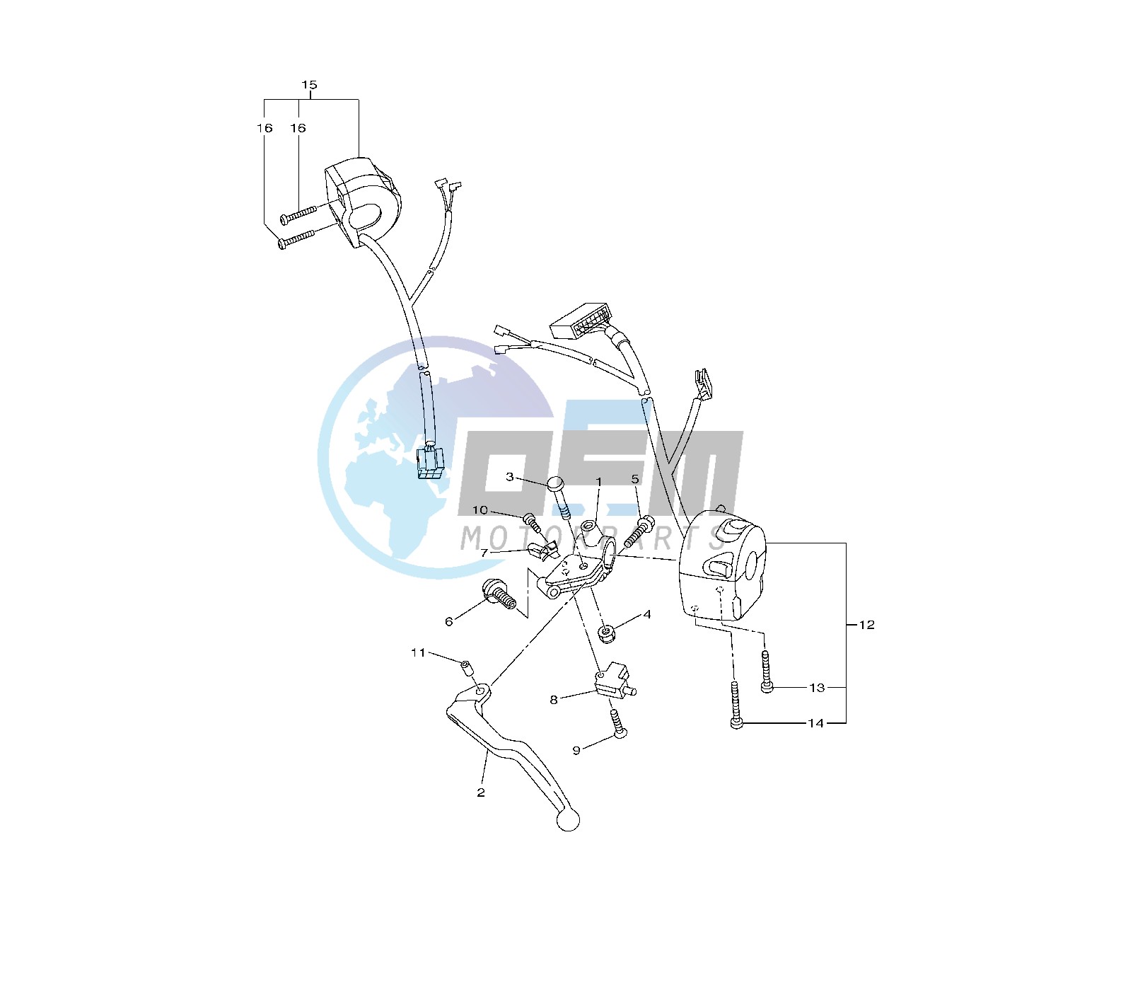 HANDLE SWITCH AND LEVER 2CD-CE