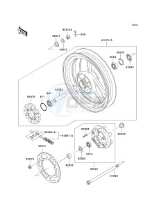 EX 500 D [NINJA 500R] (D10-D12) [NINJA 500R] drawing REAR WHEEL_CHAIN