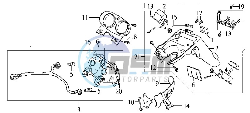 TAIL LIGHT - INDICATORS - REAR MUDGUARD