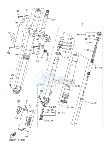 WR250R (32DR) drawing FRONT FORK